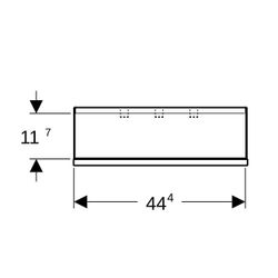 Geberit Smyle Square Wandablage, 45x14,8x15cm, Lava pulverbeschichtet matt, Weiß lac... GEBERIT-500362001 4025416360292 (Abb. 1)