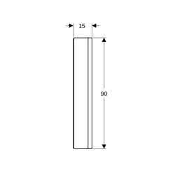 Geberit ONE Spiegelschrank mit ComfortLight, 2 Türen, AP-Montage, Höhe 90cm B 75cm, ... GEBERIT-505812001 4025410935113 (Abb. 1)