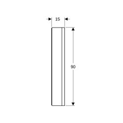 Geberit ONE Spiegelschrank mit ComfortLight, 2 Türen, AP-Montage, Höhe 90cm B 90cm, ... GEBERIT-505813001 4025410935151 (Abb. 1)