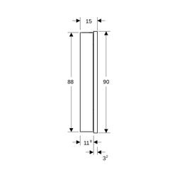 Geberit ONE Spiegelschrank mit Nische und ComfortLight, 2 Türen, UP-Montage, H 90cm ... GEBERIT-505822007 4025410077356 (Abb. 1)