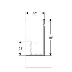 Geberit Renova Plan Unterschrank für Handwaschbecken, 1 Tür, 38,4x60,5x30,8cm, Wasch... GEBERIT-501902JR1 4025410905635 (Abb. 1)