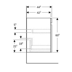 Geberit Renova Plan Unterschrank für Waschtisch 1 Schublade, 1 Innenschublade, 78,2x... GEBERIT-501909001 4025410905246 (Abb. 1)