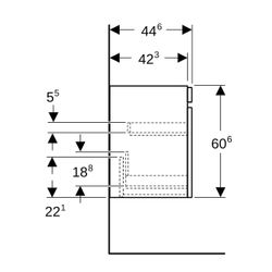 Geberit Renova Plan Unterschrank für Waschtisch 1 Schublade, 1 Innenschublade, 83,2x... GEBERIT-501910001 4025410905260 (Abb. 1)
