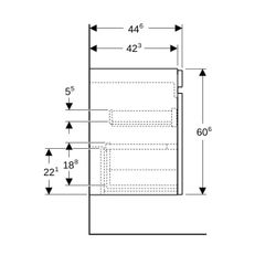Geberit Renova Plan Unterschrank für Doppelwaschtisch 2 Schubladen 2 Innenschubladen... GEBERIT-501912JR1 4025410905833 (Abb. 1)