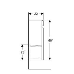 Geberit Renova Plan Unterschrank für Handwaschbecken, 1 Tür, verk. Ausladung, 31,4x6... GEBERIT-501901JK1 4025410905604 (Abb. 1)