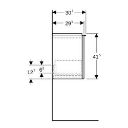 Geberit iCon Unterschrank für Handwaschbecken, 1 Schublade 53x41,5cm, Weiß, lackiert... GEBERIT-502302012 4025410940902 (Abb. 1)