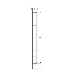 Geberit Hochschrank mit einer Tür und Innenspiegel, verkürzte Ausladung 45x180cm, We... GEBERIT-502317012 4025410127341 (Abb. 1)