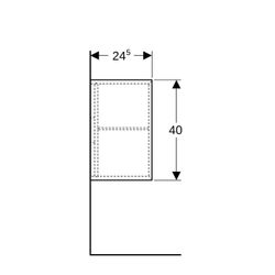 Geberit iCon Seitenelement, 37x40x24,5cm, Weiß lackiert matt... GEBERIT-502324013 4025410941787 (Abb. 1)