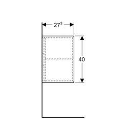 Geberit iCon Seitenelement, 37x40x27,3cm, Sandgrau lackiert hochglänzend... GEBERIT-502325JL1 4025410943194 (Abb. 1)