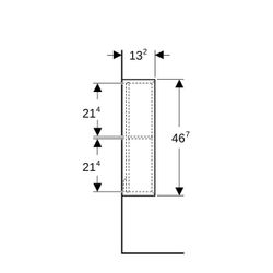 Geberit iCon Regal quadratisch, 45x46,7x13,2cm, Lava lackiert matt... GEBERIT-502323JK1 4025410943101 (Abb. 1)
