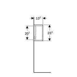 Geberit iCon Wandbox rechteckig, 45x23,3x13,2cm, Sandgrau lackiert hochglänzend... GEBERIT-502322JL1 4025410943071 (Abb. 1)