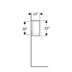 Geberit iCon Wandbox quadratisch, 22,5x23,3x13,2cm, Weiß lackiert hochglänzend... GEBERIT-502321011 4025410941718 (Abb. 1)