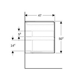 Geberit ONE Unterschrank für Waschtisch, 2 Schubladen, B Waschtisch 75cm, H 50,4cm T... GEBERIT-505262006 4025410935892 (Abb. 1)