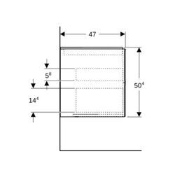Geberit ONE Unterschrank für Waschtisch, 2 Schubladen, Waschtisch 105cm, H 50,4cm T ... GEBERIT-505264006 4025410936035 (Abb. 1)