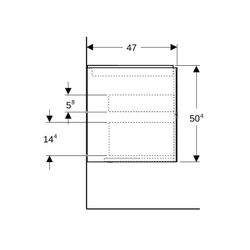 Geberit ONE Unterschrank für Waschtisch, 2 Schubladen, Breite Waschtisch 120cm, H 50... GEBERIT-505265005 4025410936097 (Abb. 1)