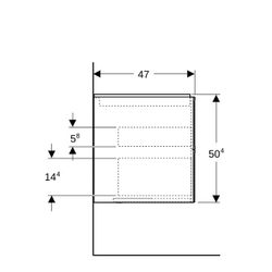 Geberit ONE Unterschrank für Waschtisch, 4 Schubladen, Breite Waschtisch 135cm, Höhe... GEBERIT-505266003 4025410936141 (Abb. 1)