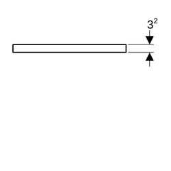 Geberit ONE Waschtischplatte Ausschnitt mittig, für Aufsatzwaschtisch Schalenform, 7... GEBERIT-505272006 4025410936318 (Abb. 1)