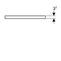 Geberit ONE Waschtischplatte Ausschnitt mittig, für Aufsatzwaschtisch rechteckig, 10... GEBERIT-505284007 4025410936813 (Abb. 1)