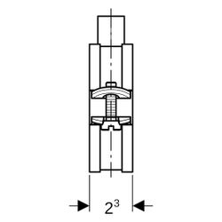 Geberit Rohrschelle gedämmt, mit Gewindemuffe M8, M10 1,0215, ID 48-53mm, galvanisch... GEBERIT-601856261 4025416498506 (Abb. 1)
