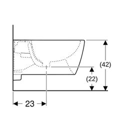 Geberit iCon Wandbidet geschlossene Form, Tiefe 53cm, Überlauf sichtbar, Weiß/KeraTe... GEBERIT-501898008 4025410945846 (Abb. 1)