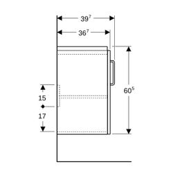 Geberit Renova Compact Unterschrank für Waschtisch, 2 Türen 59,7x60,5x39,7cm B Wasch... GEBERIT-501926421 4025410905581 (Abb. 1)