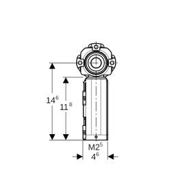 Geberit PushFit Anschlussdose 90 Grad für Schnellkupplung, M 25mm, Rp 1/2″, Rotguss ... GEBERIT-650487003 4025410947895 (Abb. 1)