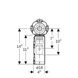 Geberit PushFit Anschlussdose 90 Grad mit Schnellkupplung Außendurchmesser 16mm... GEBERIT-650481003 4025410947888 (Abb. 1)