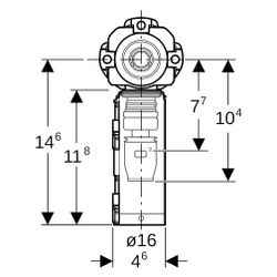 Geberit PushFit Anschlussdose 90 Grad mit Schnellkupplung Außendurchmesser 16mm... GEBERIT-650481003 4025410947888 (Abb. 1)