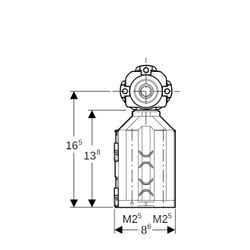 Geberit PushFit Doppelanschlussdose 90 Grad für Schnellkupplung... GEBERIT-650489003 4025410948014 (Abb. 1)