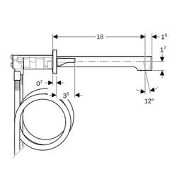 Geberit ONE Waschtischarmatur eckiges Design, Wandmontage Länge 18cm Zweigriffmische... GEBERIT-116463211 4025410906601 (Abb. 1)