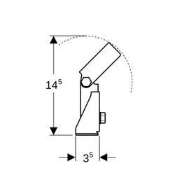 Geberit GIS Winkel verstellbar, für Dachschräge... GEBERIT-461191001 4025410520210 (Abb. 1)