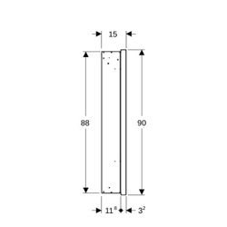 Geberit ONE Spiegelschrank mit ComfortLight, 1 Tür links, UP-Montage, H 90cm B 60cm,... GEBERIT-505800007 4025410077196 (Abb. 1)