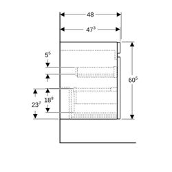 Geberit Renova Plan Unterschrank für Doppelmöbelwaschtisch 2 Schubladen, 2 Innensch.... GEBERIT-501939001 4025410524904 (Abb. 1)