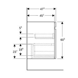 Geberit Renova Plan Unterschrank für Möbelwaschtisch, 1 Schublade, 1 Innenschublade,... GEBERIT-501935JK1 4025410525031 (Abb. 1)