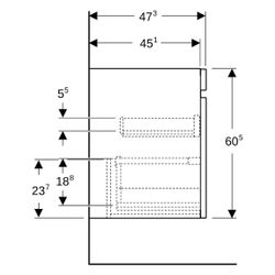 Geberit Renova Plan Unterschrank für Möbelwaschtisch, 1 Schublade/Innenschublade, 78... GEBERIT-501937011 4025410524874 (Abb. 1)