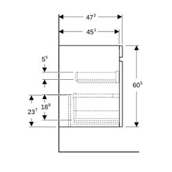 Geberit Renova Plan Unterschrank für Möbelwaschtisch, 1 Schublade, 1 Innensch., 78,8... GEBERIT-501937001 4025410524867 (Abb. 1)