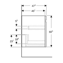 Geberit Renova Plan Unterschrank für Möbelwaschtisch, 1 Schublade, 1 Innensch., 98,8... GEBERIT-501938001 4025410524881 (Abb. 1)