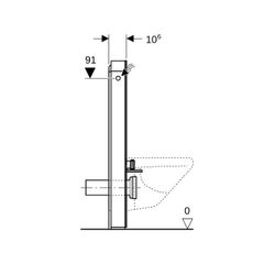 Geberit Monolith Plus Sanitärmodul für Wand-WC 101cm, Frontverkl.Steinzeug Schiefero... GEBERIT-131222007 4025410763174 (Abb. 1)