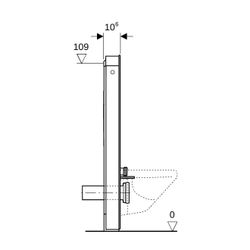 Geberit Monolith Sanitärmodul für Wand-WC, Höhe 114cm, Frontverkleidung aus Steinzeu... GEBERIT-131031005 4025410519122 (Abb. 1)
