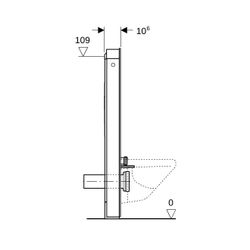 Geberit Monolith Plus Sanitärmodul für Wand-WC 114cm, Frontverkl. Steinzeug Schiefer... GEBERIT-131231007 4025410763297 (Abb. 1)