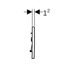 Geberit Sigma 20 (ex Sigma 30) Drückerplatte mit 2-Mengen-Spülung, Mattschwarz lacki... GEBERIT-115883141 4025416709176 (Abb. 1)