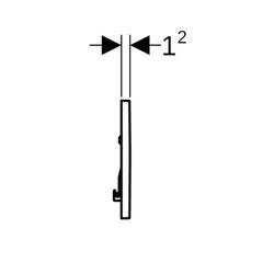 Geberit Sigma 10 (ex Sigma 30) Drückerplatte/Spül-Stopp-Spülung, Edelstahl gebürstet... GEBERIT-115893KX1 4025416516781 (Abb. 1)