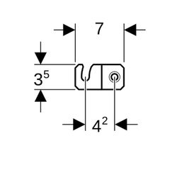 Geberit Wandanker Set für Einzelmontage, für Geberit Duofix Element für Wand-WC, mit... GEBERIT-111013001 4025416522171 (Abb. 1)