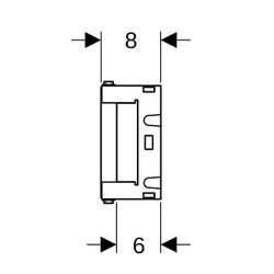 Geberit GIS Montageplatte universell, 15x41,5cm, Unterputz... GEBERIT-461197001 4025410592583 (Abb. 1)