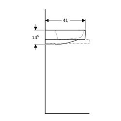 Geberit ONE Aufsatzwaschtisch rechteckig Abgang horiz. 50cm T 41cm Hahnloch mittig o... GEBERIT-505024001 4025410593795 (Abb. 1)