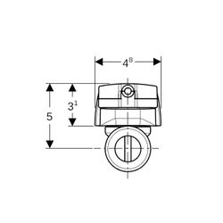 Geberit Temperatur-, Volumenstromsensor für GEBUS, DN 25, G 1 1/4"... GEBERIT-616253001 4025410603326 (Abb. 1)