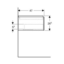 Geberit ONE Unterschrank für Waschtisch, 1 Schublade, Breite Waschtisch 90cm, H 26,6... GEBERIT-505073004 4025410630148 (Abb. 1)