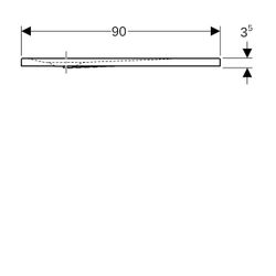 Geberit Nemea Rechteckduschwanne 90x75x3,5cm, Mattweiß... GEBERIT-550592001 4025410627186 (Abb. 1)