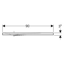 Geberit Nemea Rechteckduschwanne 90x75x3,5cm, Mattweiß... GEBERIT-550592001 4025410627186 (Abb. 1)
