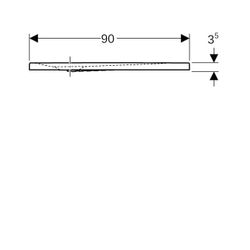 Geberit Nemea quadratische Duschwanne 90x90x3,5cm, Mattweiß... GEBERIT-550591001 4025410627162 (Abb. 1)